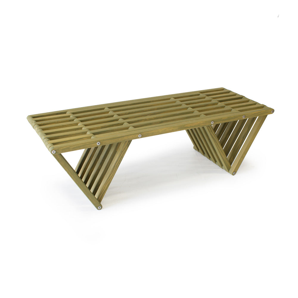 Bench Backless Modern Design Solid Wood 54" L x 21" D x 17 H XQuare eco-friendly