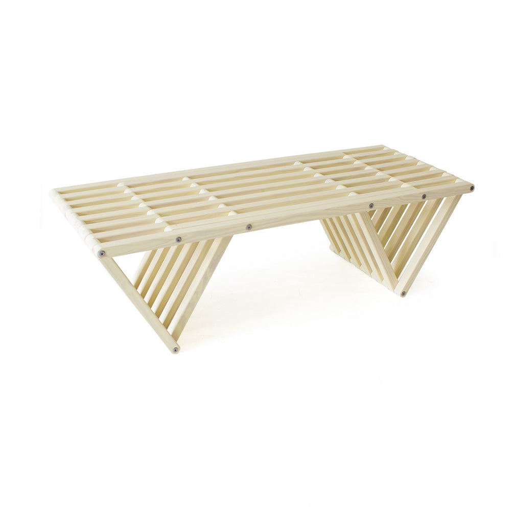 Bench Backless Modern Design Solid Wood 54" L x 21" D x 17 H XQuare eco-friendly