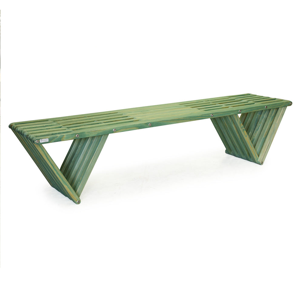 Bench Wood Backless Modern Design 72" x W 18" x H 17" eco-friendly