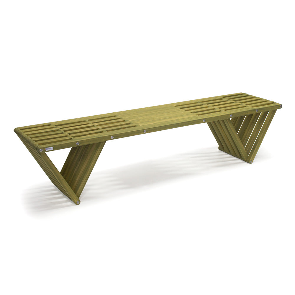 Bench Wood Backless Modern Design 72" x W 18" x H 17" eco-friendly