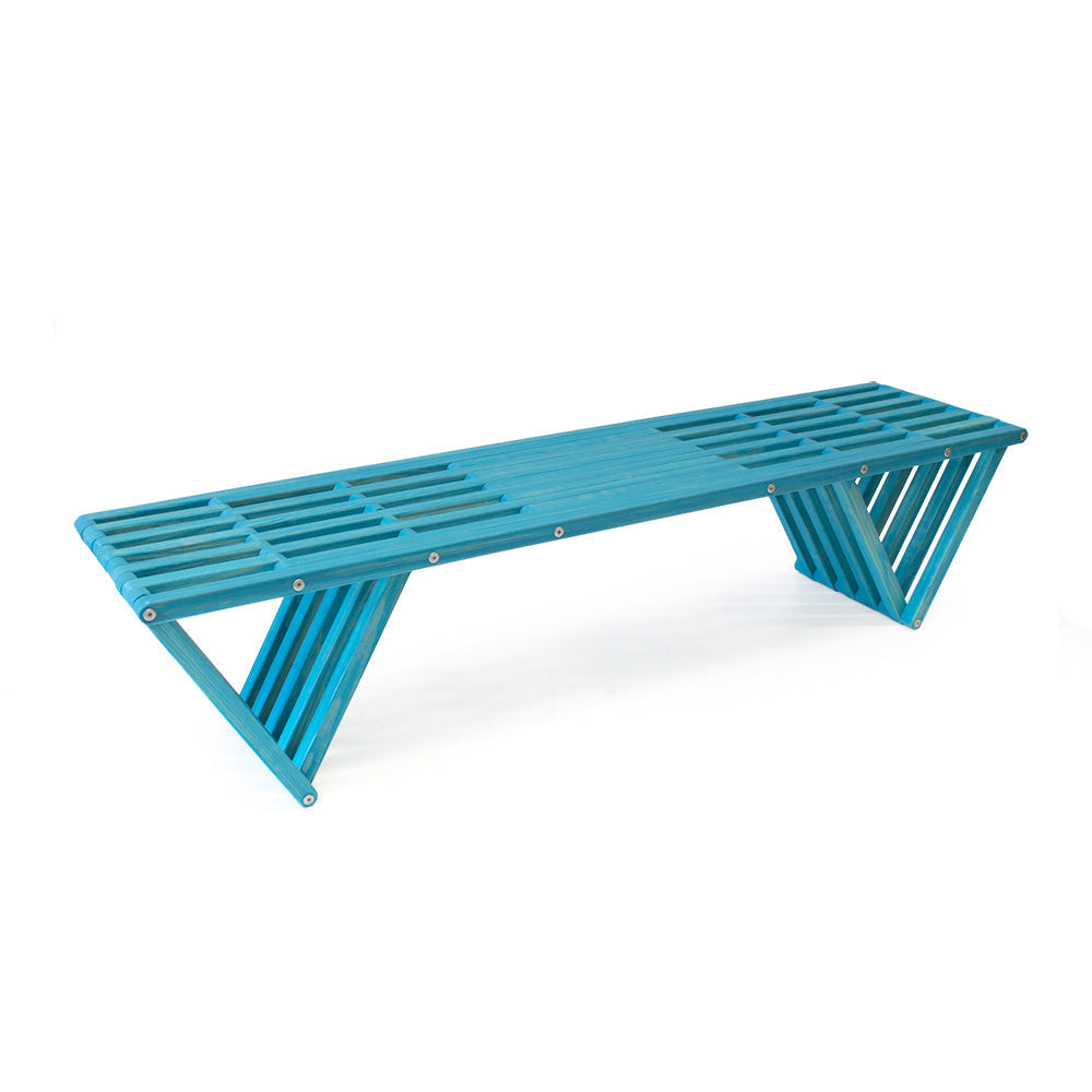 Bench Wood Backless Modern Design 72" x W 18" x H 17" eco-friendly