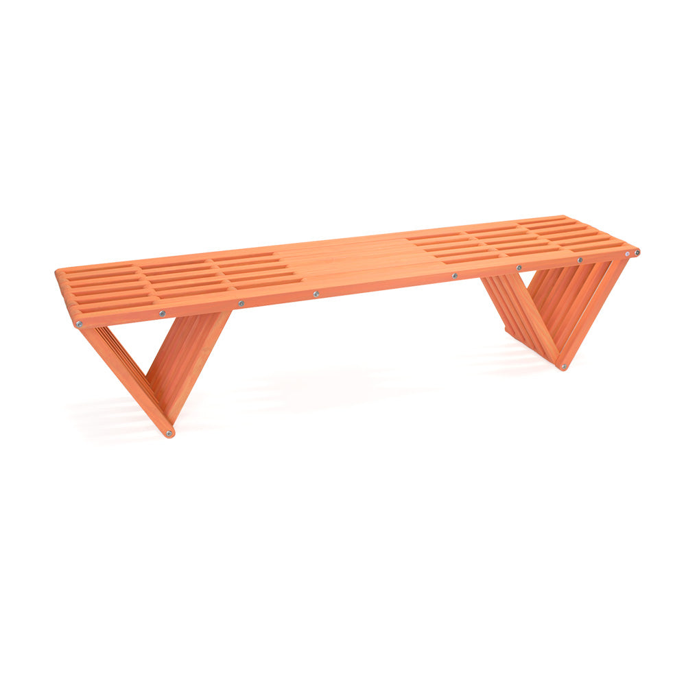 Bench Wood Backless Modern Design 72" x W 18" x H 17" eco-friendly