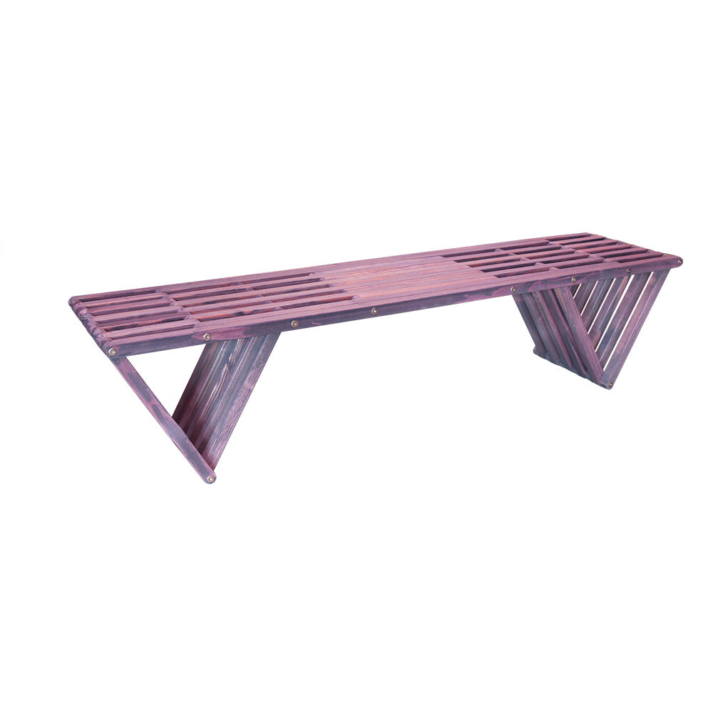 Bench Wood Backless Modern Design 72" x W 18" x H 17" eco-friendly