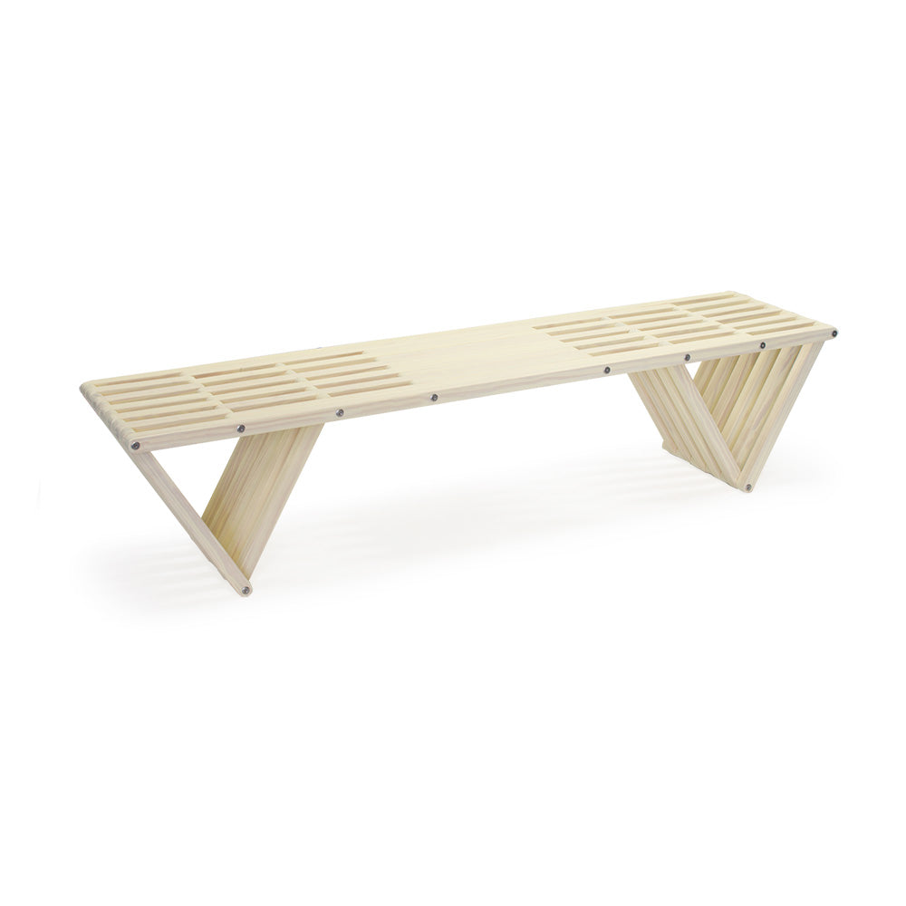 Bench Wood Backless Modern Design 72" x W 18" x H 17" eco-friendly