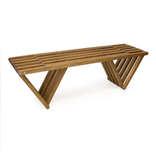 Backless Solid Wood Small Bench Modern Design made in USA