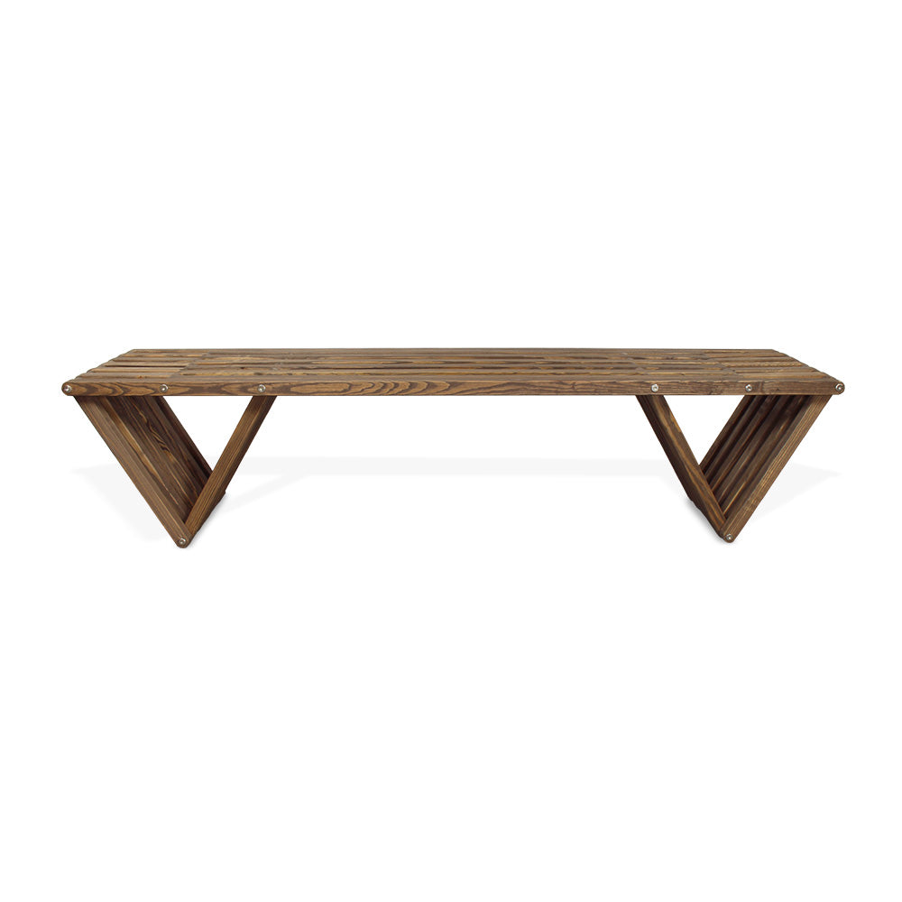 Bench Wood Backless Modern Design 72" x W 18" x H 17" eco-friendly