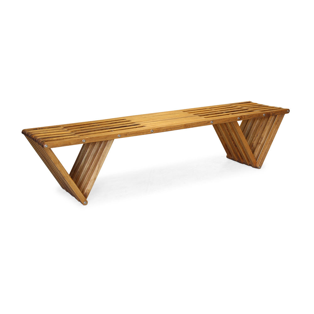 Bench Wood Backless Modern Design 72" x W 18" x H 17" eco-friendly